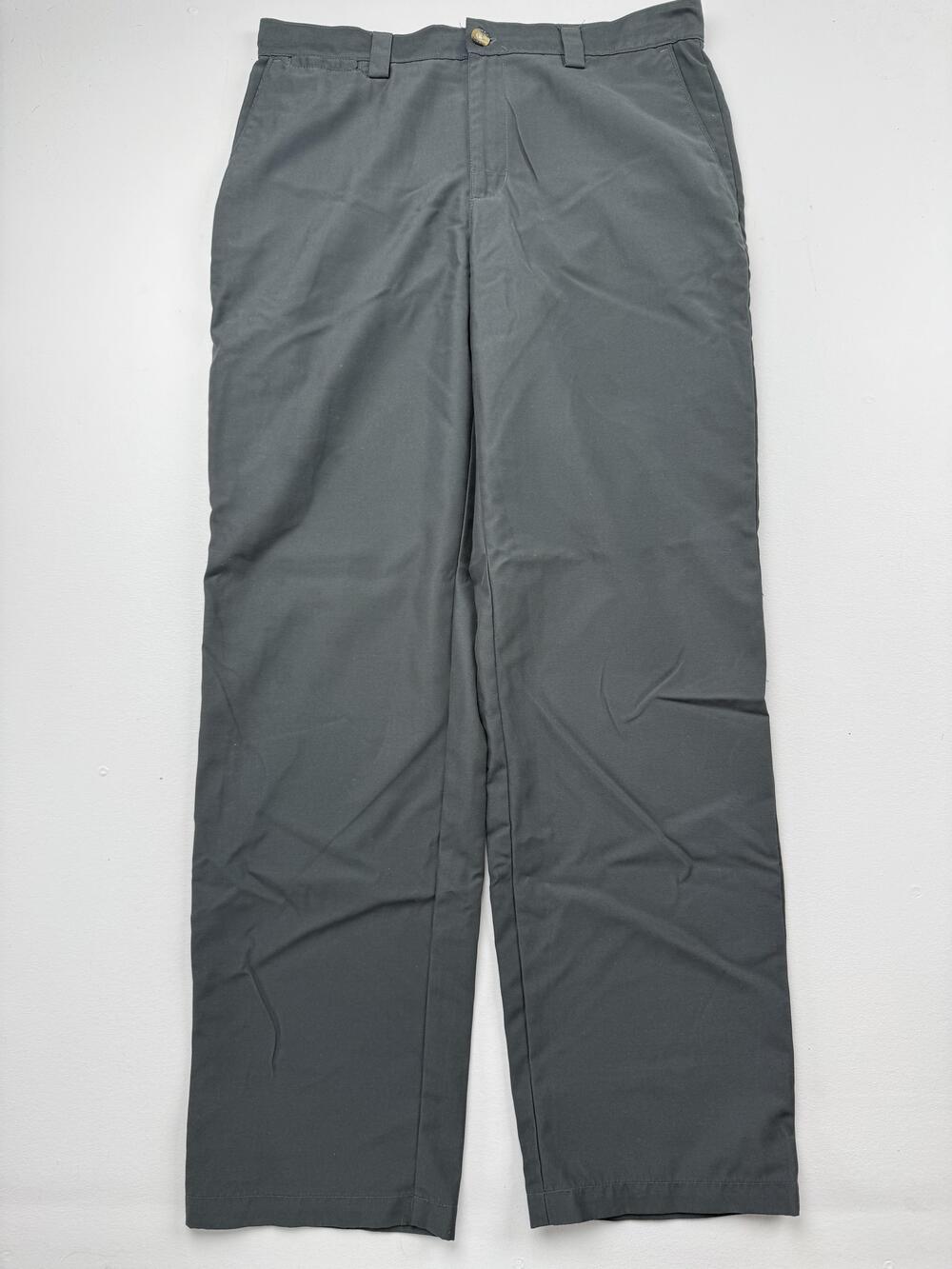 Columbia Pants Mens 34x34 Gray Nylon Chino Flat Front Travel Outdoor Casual
